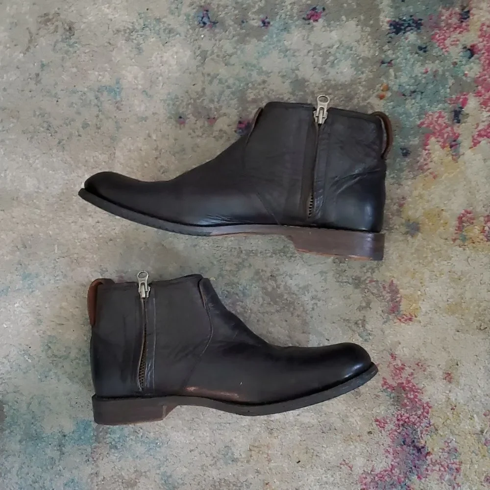 Timberland Boot Company Men's Black Leather Ankle Boots Size 9